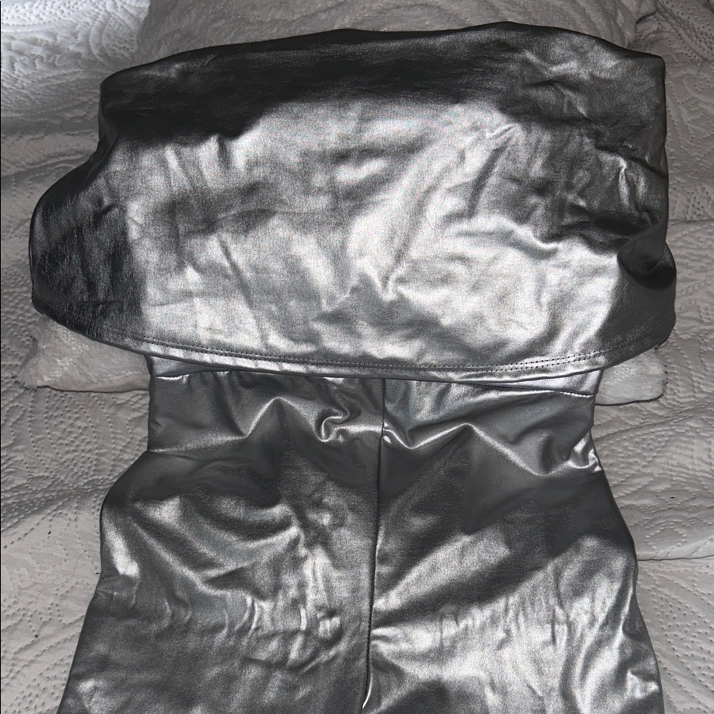 Fashion Nova Silver Jumpsuit